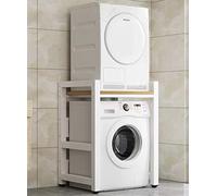 Drum Washing Machine Cabinet, Over Washer Machine Storage Unit, Stacking Kit for Washer and Dryer, Washing Machine Storage Shelf for Bathroom Kitchen Balcony Laundry Room, Bearing Capacity 300kg