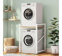 Drum Washing Machine Storage Rack,Height Adjustable Dryer Stand 400KG Load,Heavy Duty Over Washer Storage Shelf for Tumble Dryer,Dishwasher,Laundry (C)