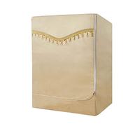 Drum Waterproof Sunscreen Washing Machine Cover, Silver Printing, Suitable for All Models of Brand Washing Machines (Local gold,S)