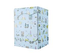 Drum Waterproof Sunscreen Washing Machine Cover, Silver Printing, Suitable for All Models of Brand Washing Machines (Style,XL)