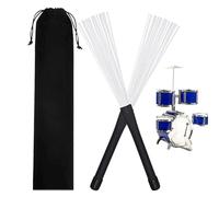 Drum Wire Brushes, Wire Brush Set Of Heavy Duty, Retractable 2X Drum Instrument Playing Wire Brushes, Beginners Professionals Musical Instrument Accessories For Concert, Performance
