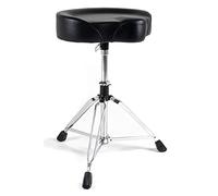 Drum Workshop 3000 Series Tractor Seat Throne, Chrome | Designed with a full-size, molded, tractor-style seat top for ergonomic comfort