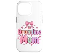 Drumline Mom Pink Bow Cute Marching Band Drummer Case for iPhone 16 Pro