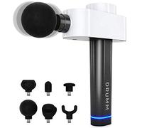 DRUMM T-1 Massage Gun | Deep Tissue Percussion Massager Handheld | Muscle Stimulator | 6 x Attachment Heads | Low Noise | High Speed | Carry Case | Cordless |Brushless Motor| Electric Body Massage Gun