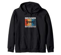 Drummer Because Someone Has To Keep Everyone In Line Funny Zip Hoodie