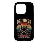 DRUMMER BORN TO PLAY ROCK FEEL THE RHYTHM Drummers Case for iPhone 15 Pro