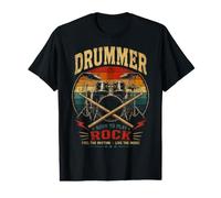 Drummer Born to Play Rock Feel THE Rhythm Drummers Value Graphic T-Shirt
