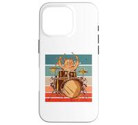Drummer cat cat playing drums musical cat cats musician Case for iPhone 16 Pro