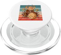 Drummer cat cat playing drums musical cat cats musician PopSockets PopGrip for MagSafe