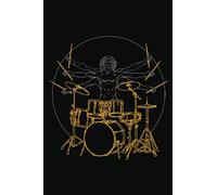 Drummer - Da Vinci Schlagzeuger, Drums Drumsticks, Rock Musik Notizbuch, Notenheft, Übungsbuch für Anfänger & Fordgeschrittene: Blanko Punktraster und ... , 120 Seiten Platz für Noten und Notizen