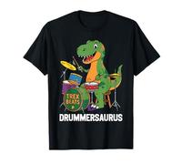 Drummer Drum Set Dinosaur T-Rex Drummersaurus T-Shirt