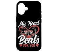 Drummer Drum Set Heart My Heart Beats For You Case for iPhone 16