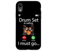 Drummer Drum Set Phone Display Drum Set Is Calling I Must Go Case for iPhone XR