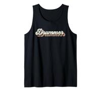 Drummer Drum Set Retro Vintage Drummer Tank Top