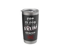 Drummer Drum Set Vintage Eat Sleep Drum Repeat Stainless Steel Insulated Tumbler