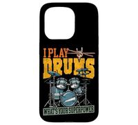 Drummer Drum Set Vintage I Play Drums What's Your Superpower Case for iPhone 15 Pro