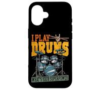 Drummer Drum Set Vintage I Play Drums What's Your Superpower Case for iPhone 16
