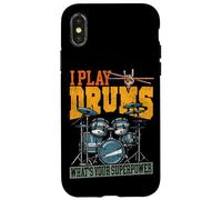 Drummer Drum Set Vintage I Play Drums What's Your Superpower Case for iPhone X/XS
