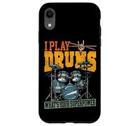 Drummer Drum Set Vintage I Play Drums What's Your Superpower Case for iPhone XR