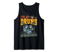 Drummer Drum Set Vintage I Play Drums What's Your Superpower Tank Top