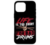Drummer Drum Set Vintage Life Is Too Short For Bad Drums Case for iPhone 16 Pro Max