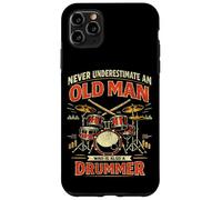 Drummer Drum Set Vintage Never Underestimate An Old Man Who Case for iPhone 11 Pro Max