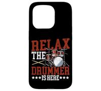 Drummer Drum Set Vintage Relax The Drummer Is Here Case for iPhone 15 Pro