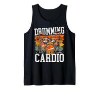 Drummer Drum Set Vintage Retro Drumming is My Cardio Tank Top