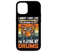 Drummer Drum Set Vintage Retro I Might Look Like I'm Case for iPhone 12/12 Pro
