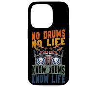 Drummer Drum Set Vintage Retro No Drums No Life Know Drums Case for iPhone 14 Pro