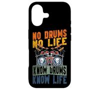 Drummer Drum Set Vintage Retro No Drums No Life Know Drums Case for iPhone 17