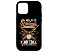 Drummer Drum Set Vintage She Told Me To Whisper Something Case for iPhone 12/12 Pro