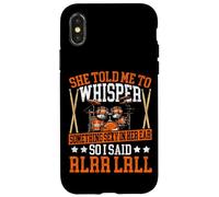 Drummer Drum Set Vintage She Told Me To Whisper Something Case for iPhone X/XS