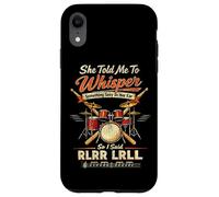 Drummer Drum Set Vintage She Told Me To Whisper Something Case for iPhone XR