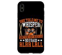 Drummer Drum Set Vintage She Told Me To Whisper Something Case for iPhone XS Max