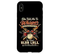 Drummer Drum Set Vintage She Told Me To Whisper Something Case for iPhone XS Max