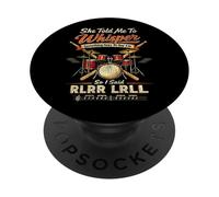 Drummer Drum Set Vintage She Told Me To Whisper Something PopSockets Adhesive PopGrip