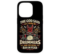 Drummer Drum Set Vintage The God Said Let There Be Drummers Case for iPhone 14 Pro