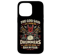 Drummer Drum Set Vintage The God Said Let There Be Drummers Case for iPhone 14 Pro Max