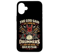 Drummer Drum Set Vintage The God Said Let There Be Drummers Case for iPhone 16 Plus