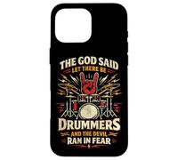 Drummer Drum Set Vintage The God Said Let There Be Drummers Case for iPhone 16 Pro Max