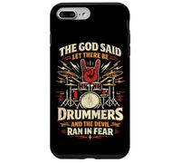 Drummer Drum Set Vintage The God Said Let There Be Drummers Case for iPhone 7 Plus/8 Plus