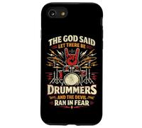 Drummer Drum Set Vintage The God Said Let There Be Drummers Case for iPhone SE (2020) / 7/8