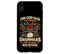 Drummer Drum Set Vintage The God Said Let There Be Drummers Case for iPhone XS Max