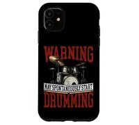 Drummer Drum Set Vintage Warning May Spontaneously Start Case for iPhone 11