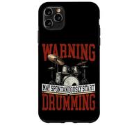 Drummer Drum Set Vintage Warning May Spontaneously Start Case for iPhone 11 Pro Max