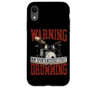Drummer Drum Set Vintage Warning May Spontaneously Start Case for iPhone XR