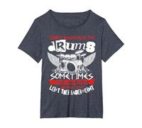Drummer Drumsticks Men Kids I Don't Always Play The Drums T-Shirt, Women's Plus, Heather Blue, 5X