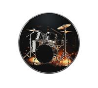 Drummer Fridge Magnets Cute Decorative Refrigerator Magnetic Stickers Round Office Magnet Decoration Decor Accessories for Whiteboard Office and Cabine