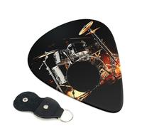 Drummer Guitar Picks 6-Pack - Pick Set (0.46mm / 0.71mm / 0.96mm) Suitable For Guitar And Ukulele Playing